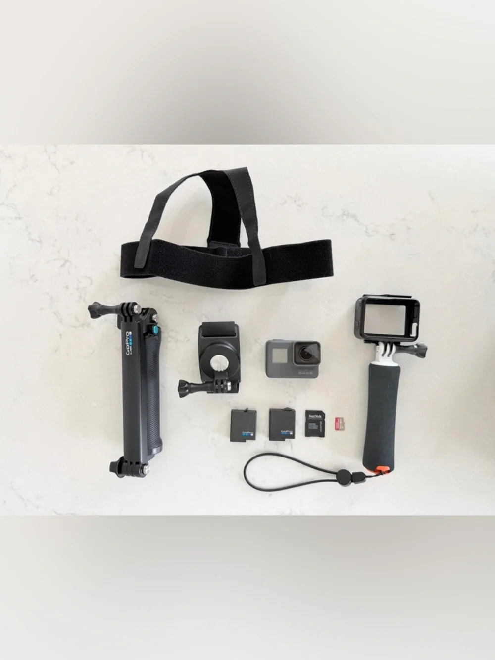 GoPro HERO5 Black Bundle - FULL KIT (2 Batteries + Mounts + SD Card)